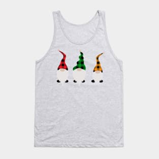 Christmas Gnomes Plaid Tank Top